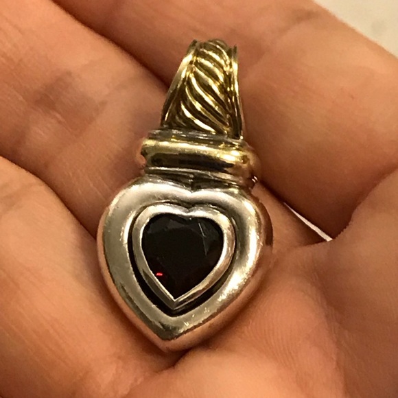 SOLD - Authentic David Yurman Garnet Enhancer - Picture 1 of 4